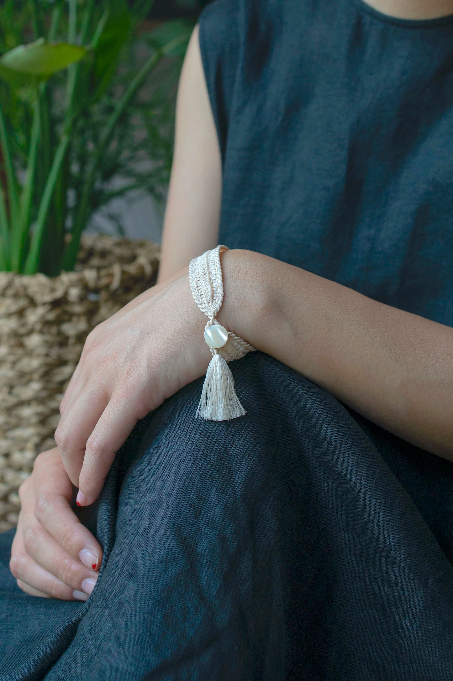 高瀬貝のブレスレット | 生成り