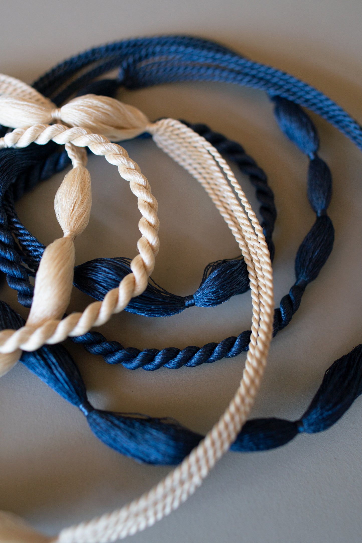 循環ロングネックレス | 藍