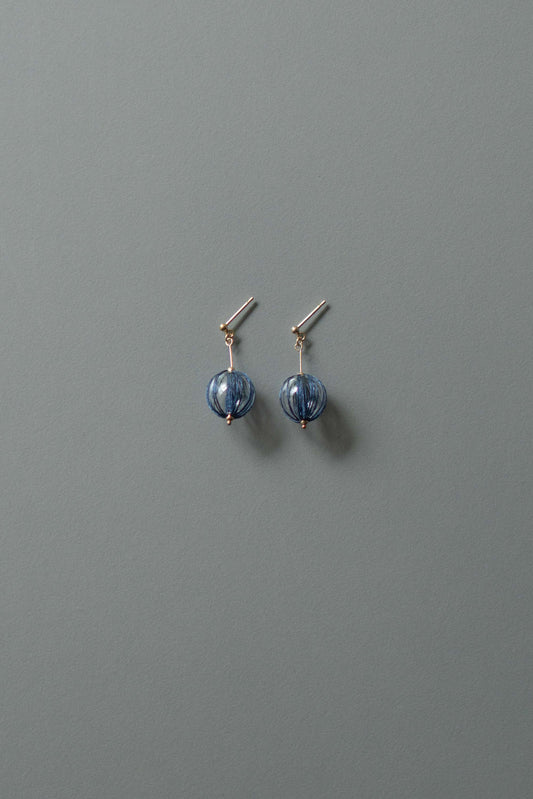 吹きガラス - 耳飾り | 藍