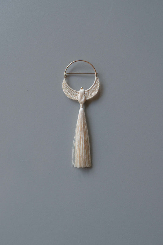 鳥のブローチ | 生成り